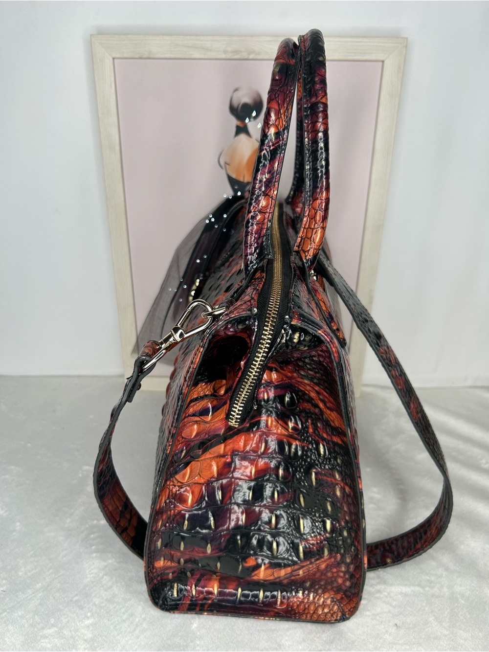 Brahmin Caroline Spice Melbourne Satchel & Ady Wallet - Picture 9 of 16